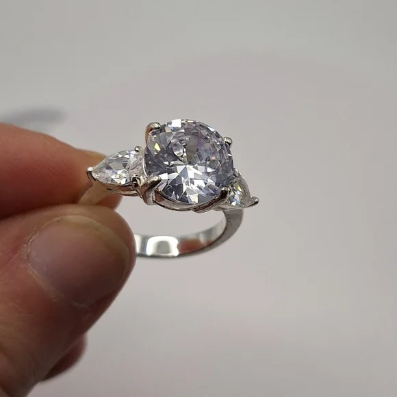 Classic Round Clear Crystal Three-Stone RingBridal StyleNew